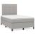 Pat box spring cu saltea, gri deschis, 120x200 cm, textil GartenMobel Dekor