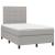 Pat box spring cu saltea, gri deschis, 120x200 cm, textil GartenMobel Dekor