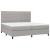 Pat box spring cu saltea, gri deschis, 200x200 cm, textil GartenMobel Dekor