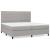 Pat box spring cu saltea, gri deschis, 200x200 cm, textil GartenMobel Dekor