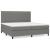 Pat box spring cu saltea, gri închis, 200x200 cm, textil GartenMobel Dekor
