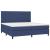 Pat box spring cu saltea, albastru, 200x200 cm, textil GartenMobel Dekor