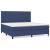 Pat box spring cu saltea, albastru, 200x200 cm, textil GartenMobel Dekor