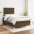 Pat box spring cu saltea, maro închis, 120x200 cm, textil GartenMobel Dekor