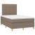 Pat box spring cu saltea, gri taupe, 120x200 cm, textil GartenMobel Dekor