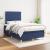 Pat box spring cu saltea, albastru, 120x200 cm, textil GartenMobel Dekor