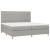 Pat box spring cu saltea, gri deschis, 200x200 cm, textil GartenMobel Dekor