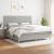 Pat box spring cu saltea, gri deschis, 200x200 cm, textil GartenMobel Dekor