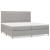 Pat box spring cu saltea, gri deschis, 200x200 cm, textil GartenMobel Dekor