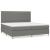 Pat box spring cu saltea, gri închis, 200x200 cm, textil GartenMobel Dekor