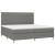 Pat box spring cu saltea, gri închis, 200x200 cm, textil GartenMobel Dekor