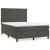 Pat box spring cu saltea, gri închis, 140x200 cm, catifea GartenMobel Dekor