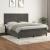 Pat box spring cu saltea, gri închis, 160x200 cm, catifea GartenMobel Dekor