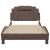 Cadru de pat cu tăblie, maro, 100x200 cm, piele ecologică GartenMobel Dekor