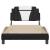 Cadru de pat cu tăblie negru și alb 100x200cm piele artificială GartenMobel Dekor