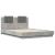 Cadru de pat cu tăblie gri beton 120x200 cm lemn prelucrat GartenMobel Dekor