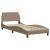 Cadru de pat cu lumini LED cappuccino 90x200 cm piele ecologică GartenMobel Dekor