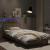 Cadru de pat cu lumini LED cappuccino 90x200 cm piele ecologică GartenMobel Dekor