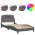 Cadru de pat cu lumini LED, gri, 100x200 cm, piele ecologică GartenMobel Dekor