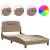 Cadru de pat cu LED, cappuccino, 100x200 cm, piele ecologică GartenMobel Dekor