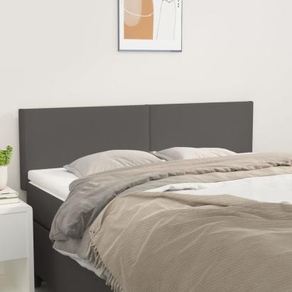 Tăblii de pat, 2 buc., gri, 72x5x78/88 cm, piele ecologică GartenMobel Dekor