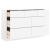 Comodă cu sertare ALTA, alb, 112x35x73 cm, lemn masiv de pin GartenMobel Dekor