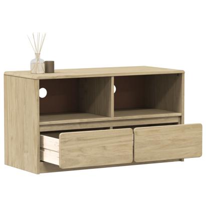 Dulap TV "SAUDA", stejar, 99x43x55 cm, lemn masiv de pin	 GartenMobel Dekor