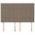 Tăblii de pat, 4 buc, gri taupe, 72x5x78/88 cm, textil GartenMobel Dekor