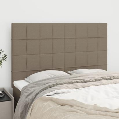 Tăblii de pat, 4 buc, gri taupe, 72x5x78/88 cm, textil GartenMobel Dekor