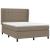 Pat continental cu saltea gri taupe 140x200 cm material textil GartenMobel Dekor