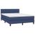 Pat box spring cu saltea, albastru, 140x200 cm, textil GartenMobel Dekor