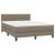 Pat continental cu saltea gri taupe 140x200 cm material textil GartenMobel Dekor