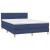 Pat box spring cu saltea, albastru, 140x200 cm, textil GartenMobel Dekor