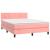 Pat box spring cu saltea, roz, 140x190 cm, catifea GartenMobel Dekor