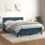 Pat box spring cu saltea, albastru închis, 140x200 cm, catifea GartenMobel Dekor