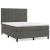 Pat box spring cu saltea, gri închis, 140x200 cm, catifea GartenMobel Dekor