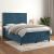 Pat box spring cu saltea, albastru închis, 140x200 cm, catifea GartenMobel Dekor