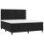 Pat box spring cu saltea, negru, 160x200 cm, catifea GartenMobel Dekor
