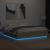 Cadru de pat cu LED stejar sonoma 200x200 cm lemn prelucrat GartenMobel Dekor