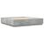 Cadru de pat cu lumini LED gri beton 200x200 cm lemn prelucrat GartenMobel Dekor