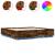 Cadru de pat cu LED stejar fumuriu 200x200cm lemn prelucrat GartenMobel Dekor
