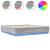 Cadru de pat cu lumini LED gri sonoma 200x200 cm lemn prelucrat GartenMobel Dekor