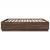 Cadru de pat cu lumini LED stejar maro 200x200cm lemn prelucrat GartenMobel Dekor