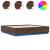 Cadru de pat cu lumini LED stejar maro 200x200cm lemn prelucrat GartenMobel Dekor