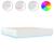 Cadru de pat cu lumini LED, alb, 180x200 cm, lemn prelucrat GartenMobel Dekor