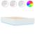 Cadru de pat cu lumini LED, alb, 150x200 cm, lemn prelucrat GartenMobel Dekor
