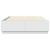 Cadru de pat cu lumini LED, alb, 150x200 cm, lemn prelucrat GartenMobel Dekor