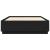 Cadru de pat cu lumini LED, negru, 150x200 cm, lemn prelucrat GartenMobel Dekor