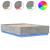 Cadru de pat cu lumini LED gri beton 150x200 cm, lemn prelucrat GartenMobel Dekor