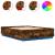 Cadru pat cu lumini LED stejar fumuriu 150x200cm lemn prelucrat GartenMobel Dekor